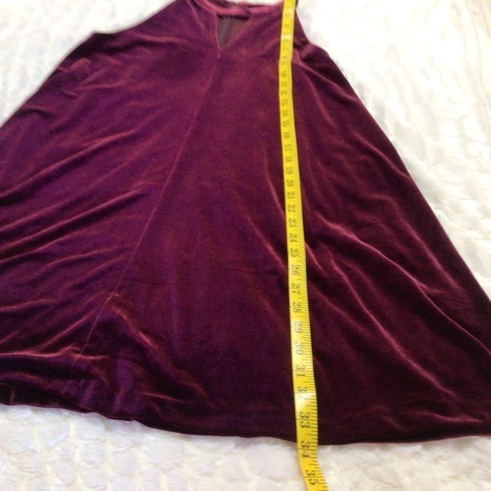 Cynthia Rowley Velvet Sleeveless Cut Out Mini Dress Burgundy Small - Picture 9 of 10
